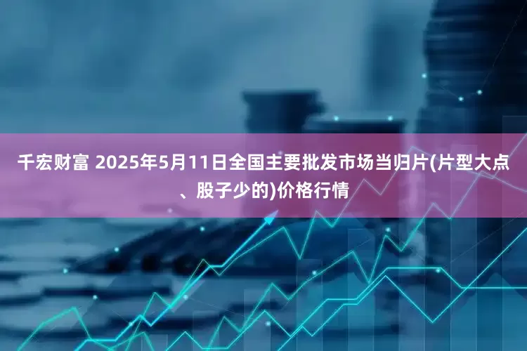 千宏财富 2025年5月11日全国主要批发市场当归片(片型大点、股子少的)价格行情
